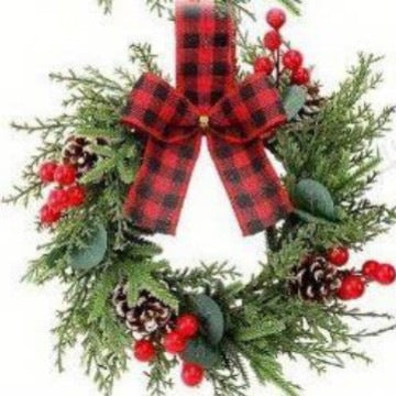 Christmas Bow & Pinecone Wreath Collection