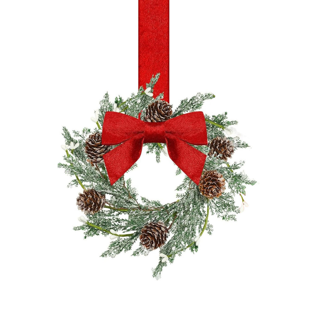 Christmas Bow & Pinecone Wreath Collection