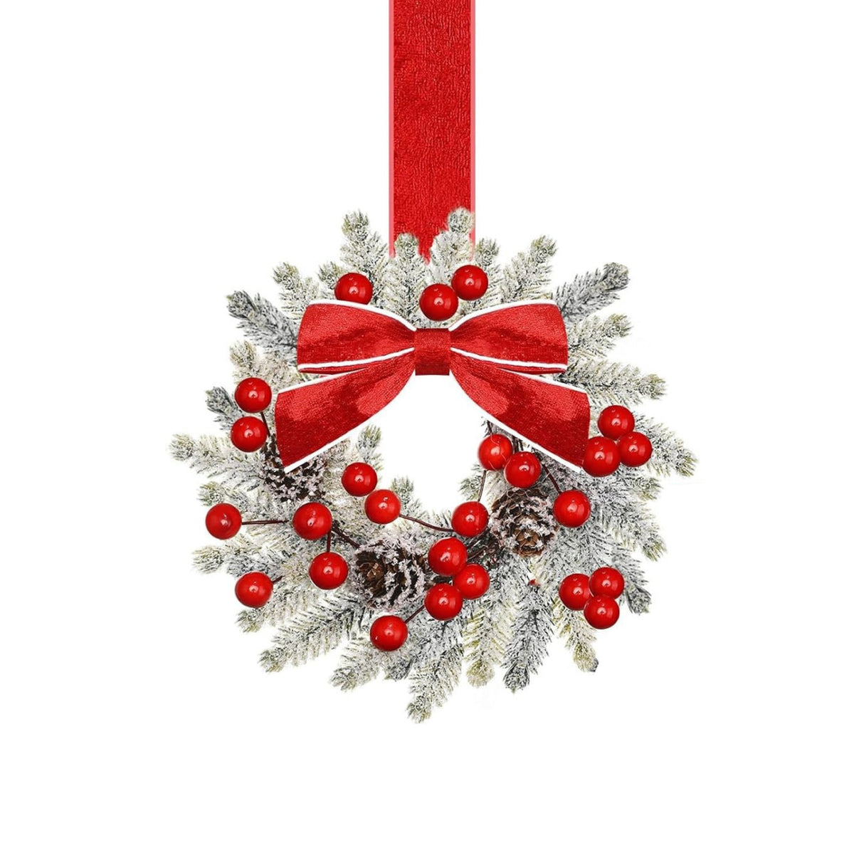 Christmas Bow & Pinecone Wreath Collection