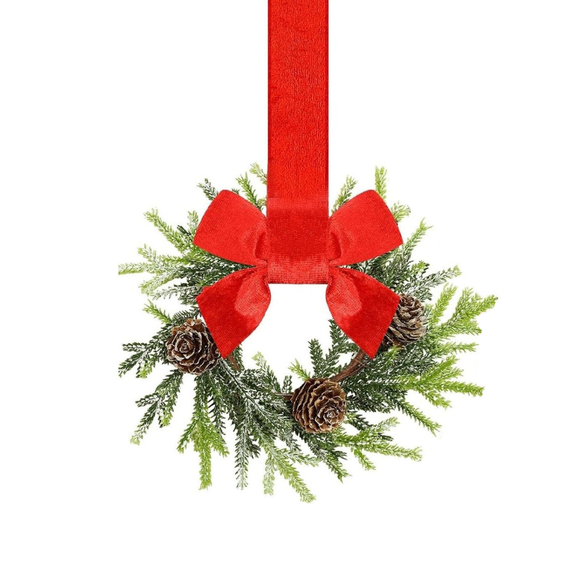 Christmas Bow & Pinecone Wreath Collection