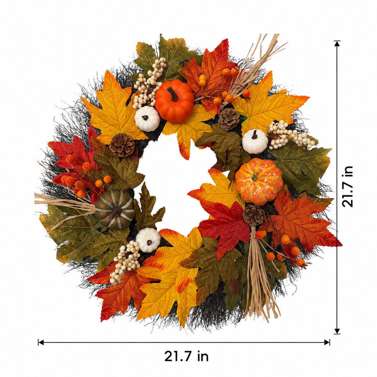Maple Leaf & Pumpkin Harvest Wreath Collection