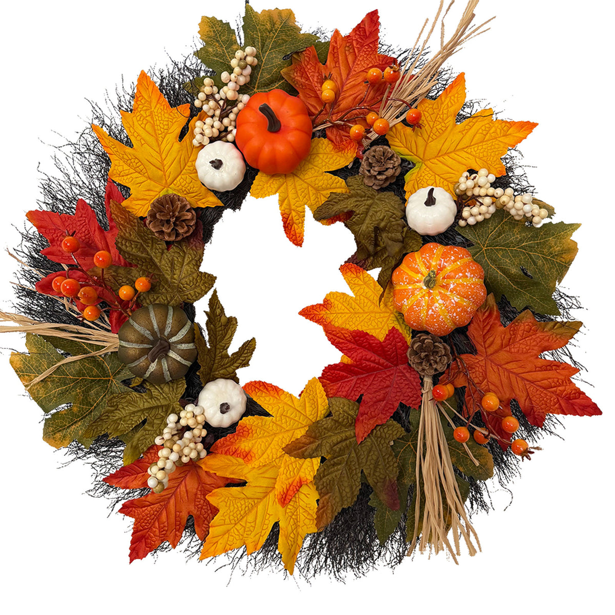 Maple Leaf & Pumpkin Harvest Wreath Collection