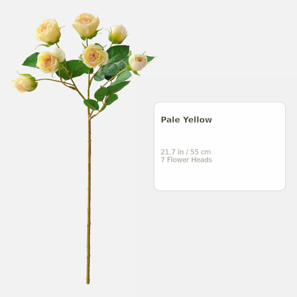 EVERIVELLE Seven-Head Mini Artificial Lotus Rose Stem