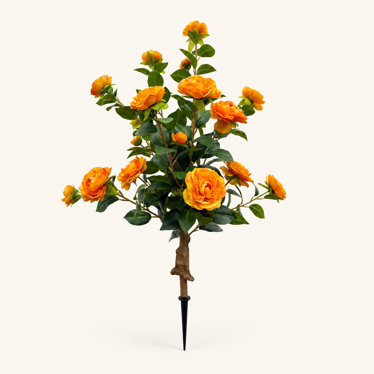 EVERIVELLE Artificial Camellia Flower Garden Stakes