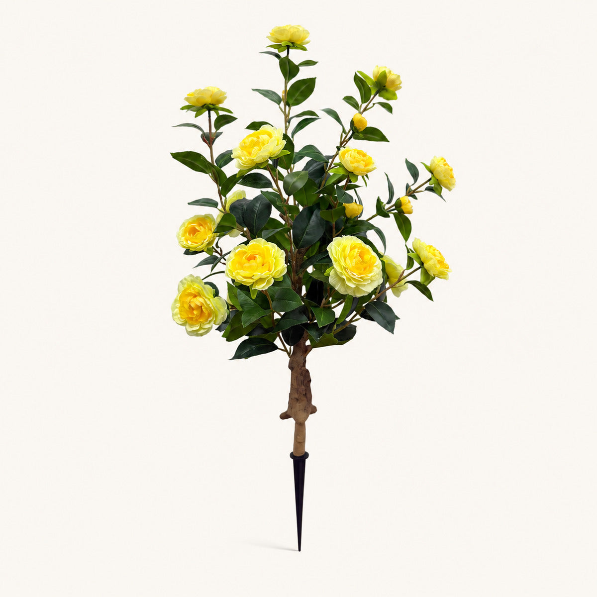 EVERIVELLE Artificial Camellia Flower Garden Stakes
