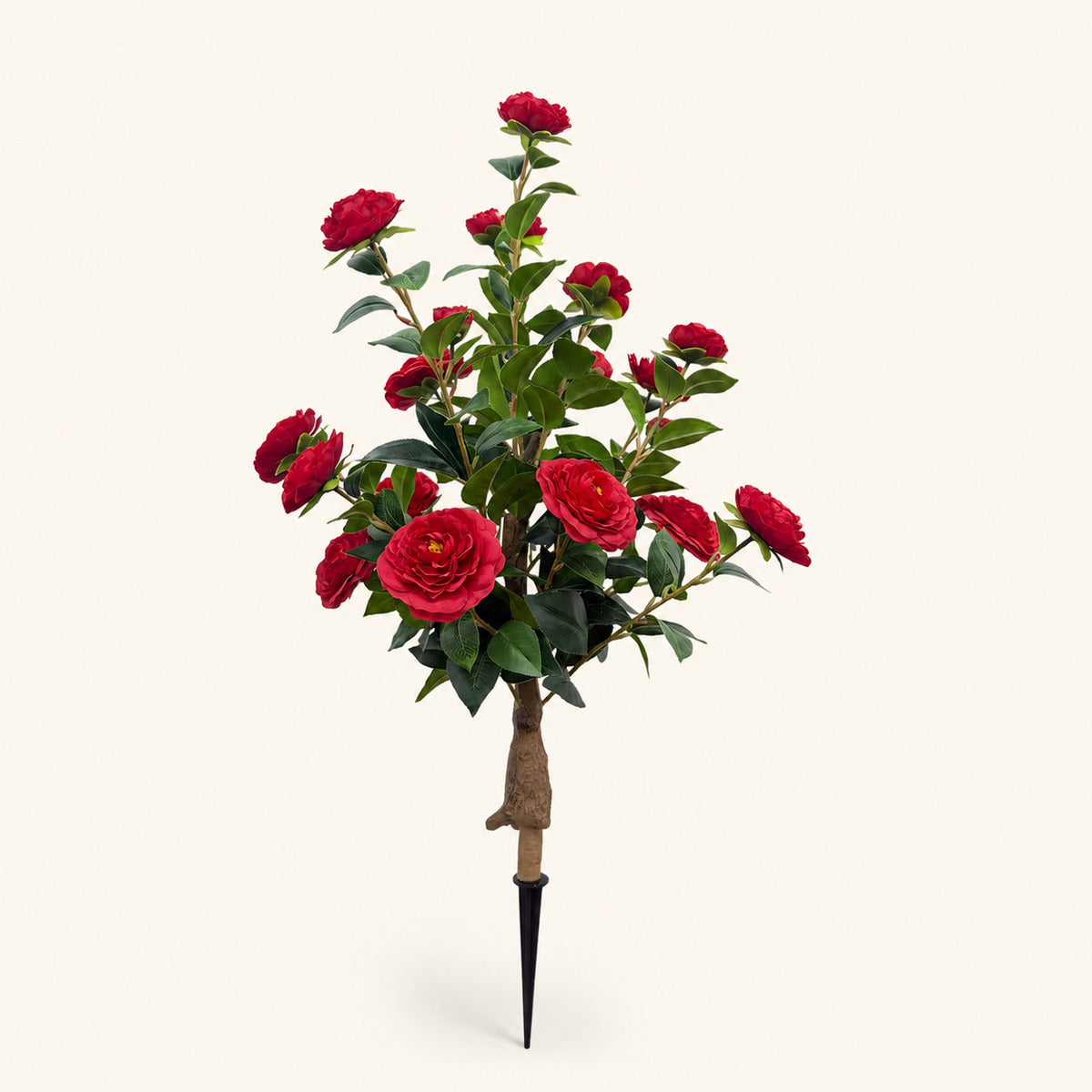 EVERIVELLE Artificial Camellia Flower Garden Stakes