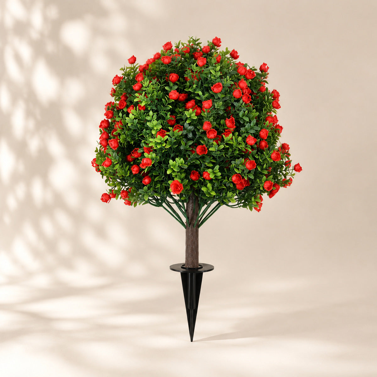 EVERIVELLE Artificial Red Rose Topiary Trees