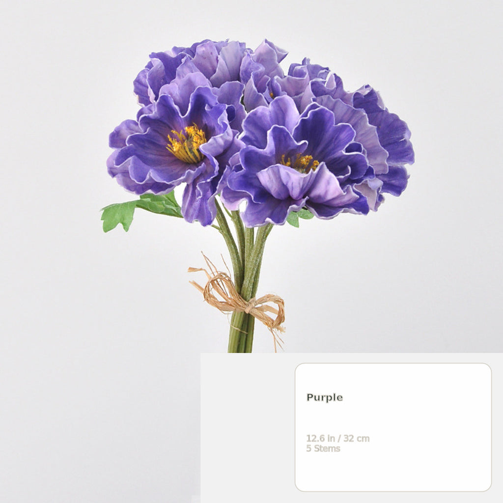 EVERIVELLE Five-Stem Artificial Poppy Bouquet