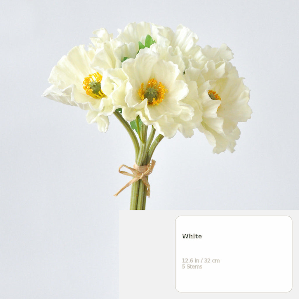 EVERIVELLE Five-Stem Artificial Poppy Bouquet