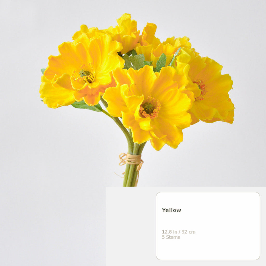 EVERIVELLE Five-Stem Artificial Poppy Bouquet
