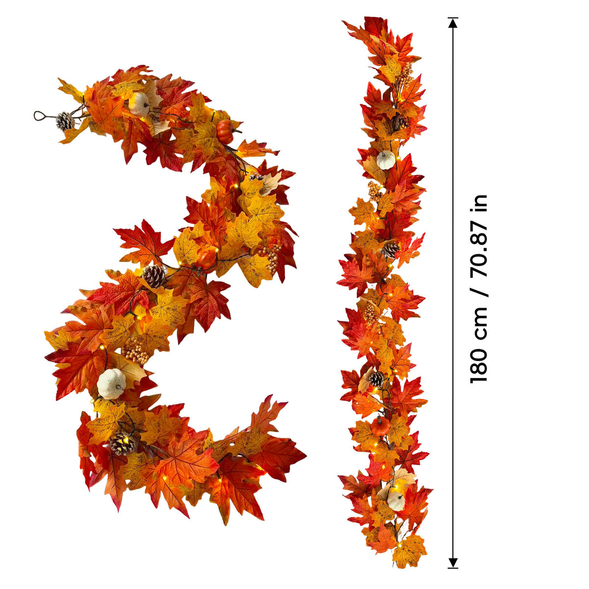 Pumpkin & Maple Leaf Harvest Garland