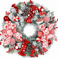 Frosted Peppermint Candy Christmas Wreath
