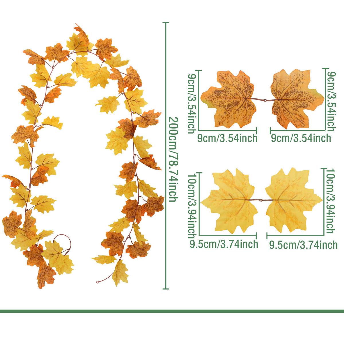 Autumn Maple Leaf Garland Collection