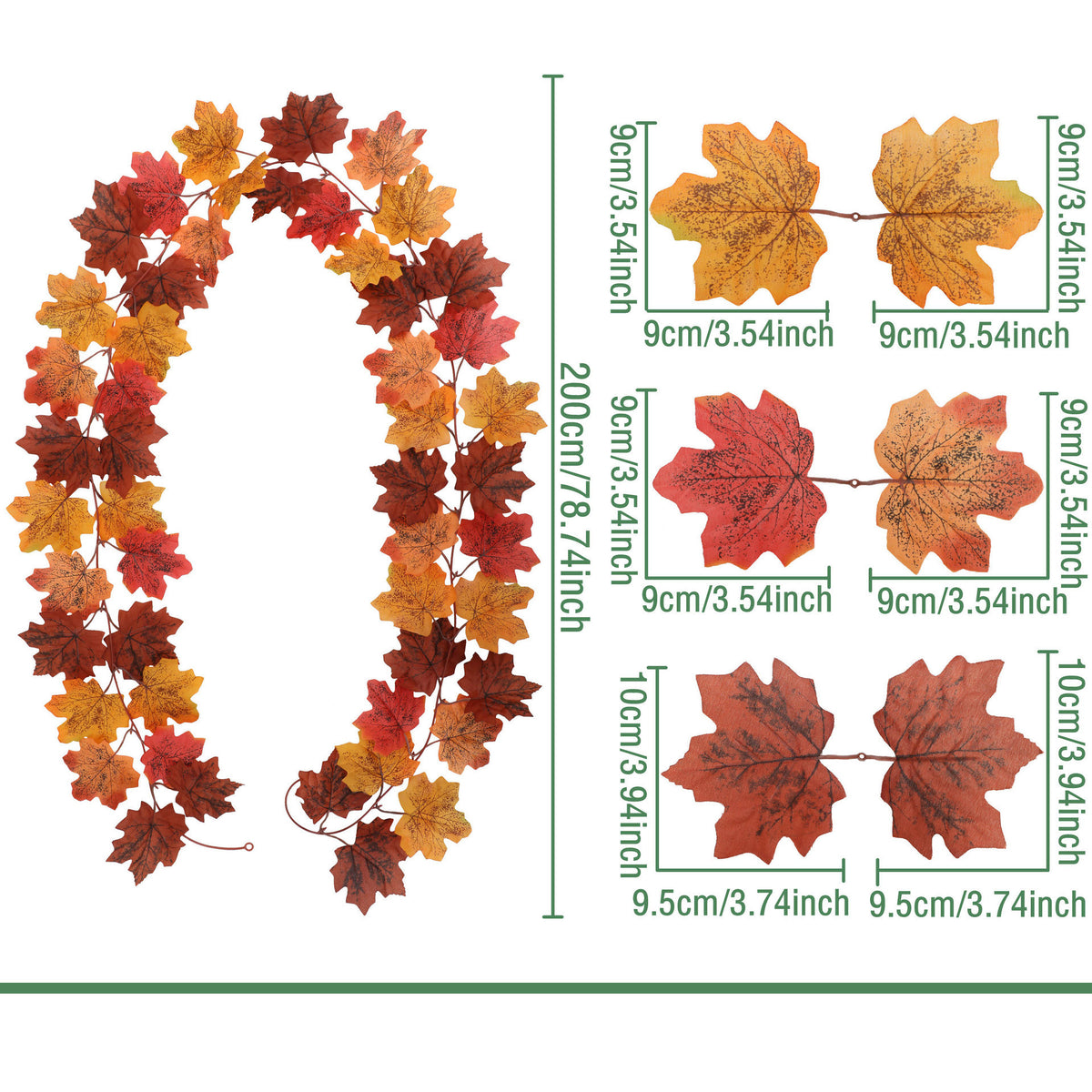 Autumn Maple Leaf Garland Collection