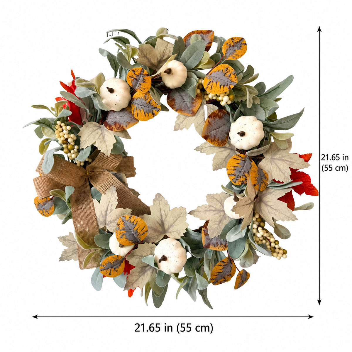 White Pumpkin & Eucalyptus Harvest Wreath