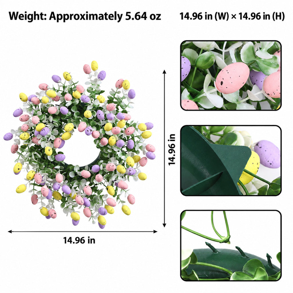 Pastel Speckled Easter Egg Wreath
