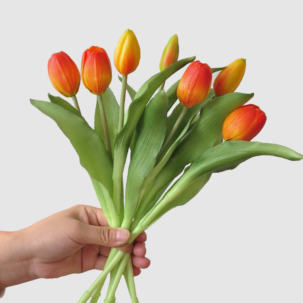 EVERIVELLE Seven-Head Soft-Touch Artificial Tulip Bouquet