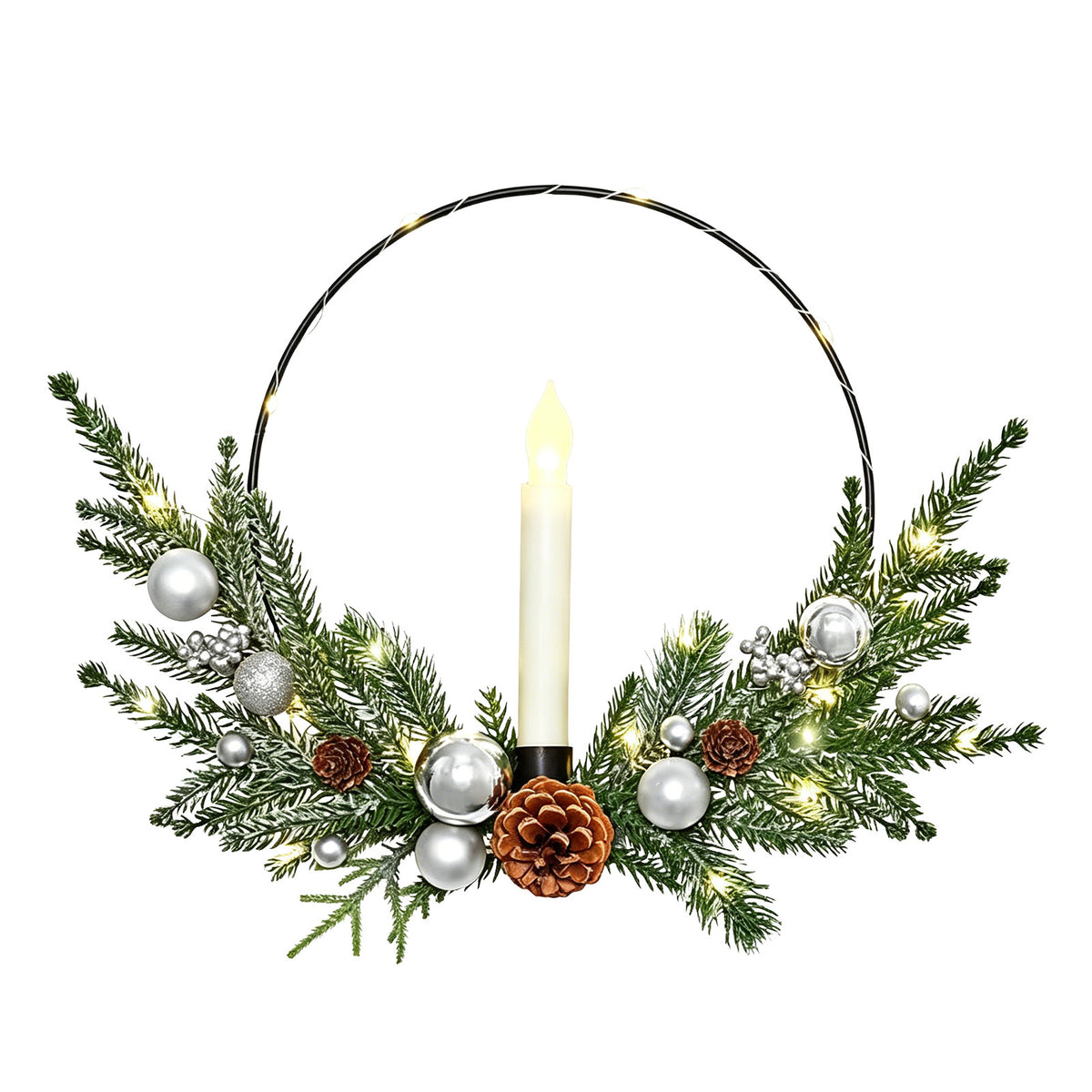 Christmas Candle Hoop Wreath Collection