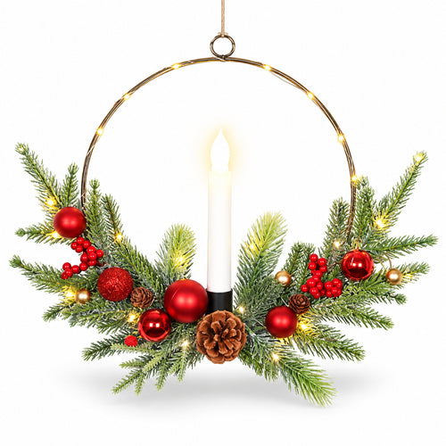 Christmas Candle Hoop Wreath Collection