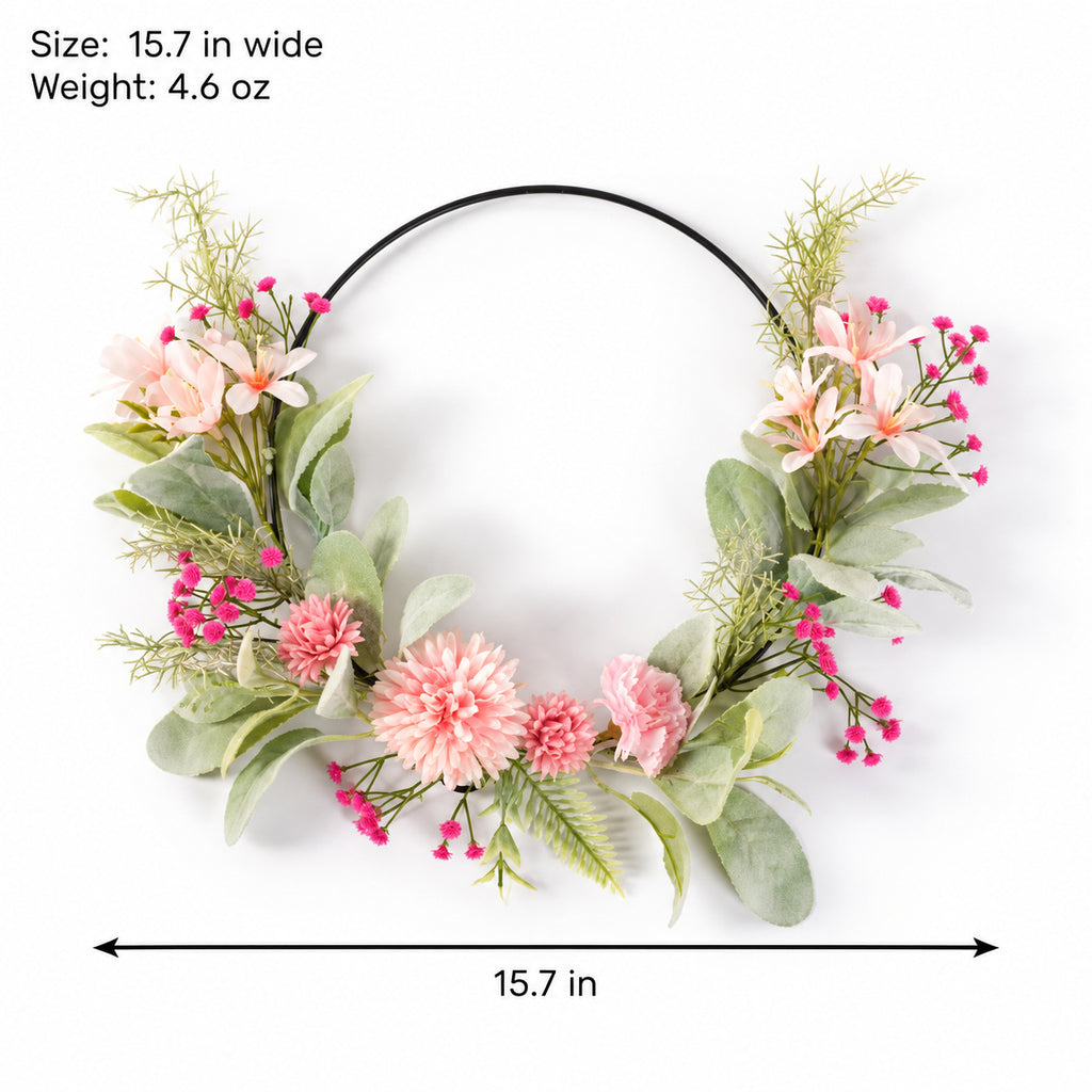 Pastel Floral Hoop Wreath Collection