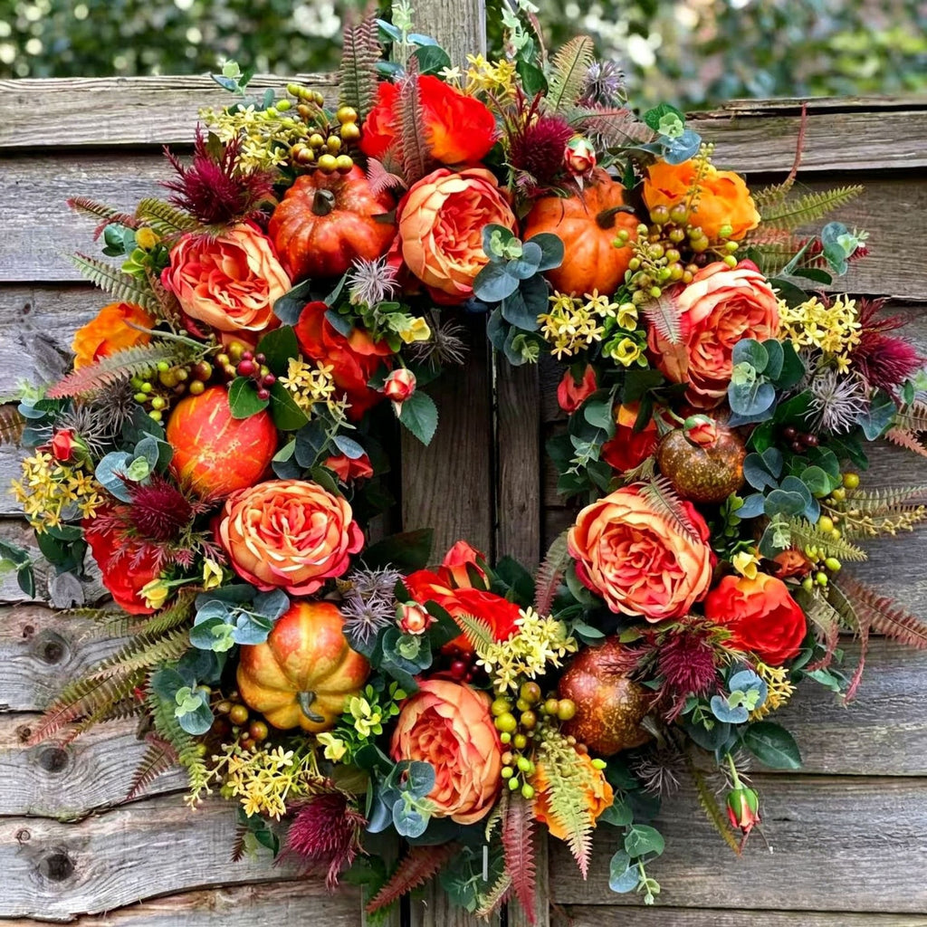 Peony & Pumpkin Harvest Wreath Collection