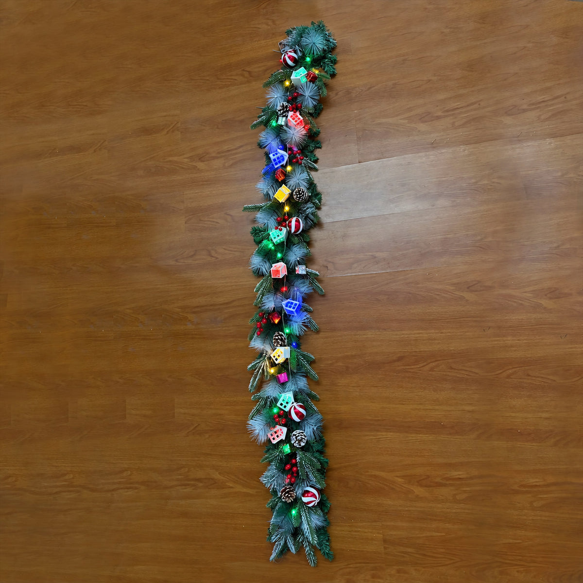 Lighted Norfolk Pine Christmas Garland