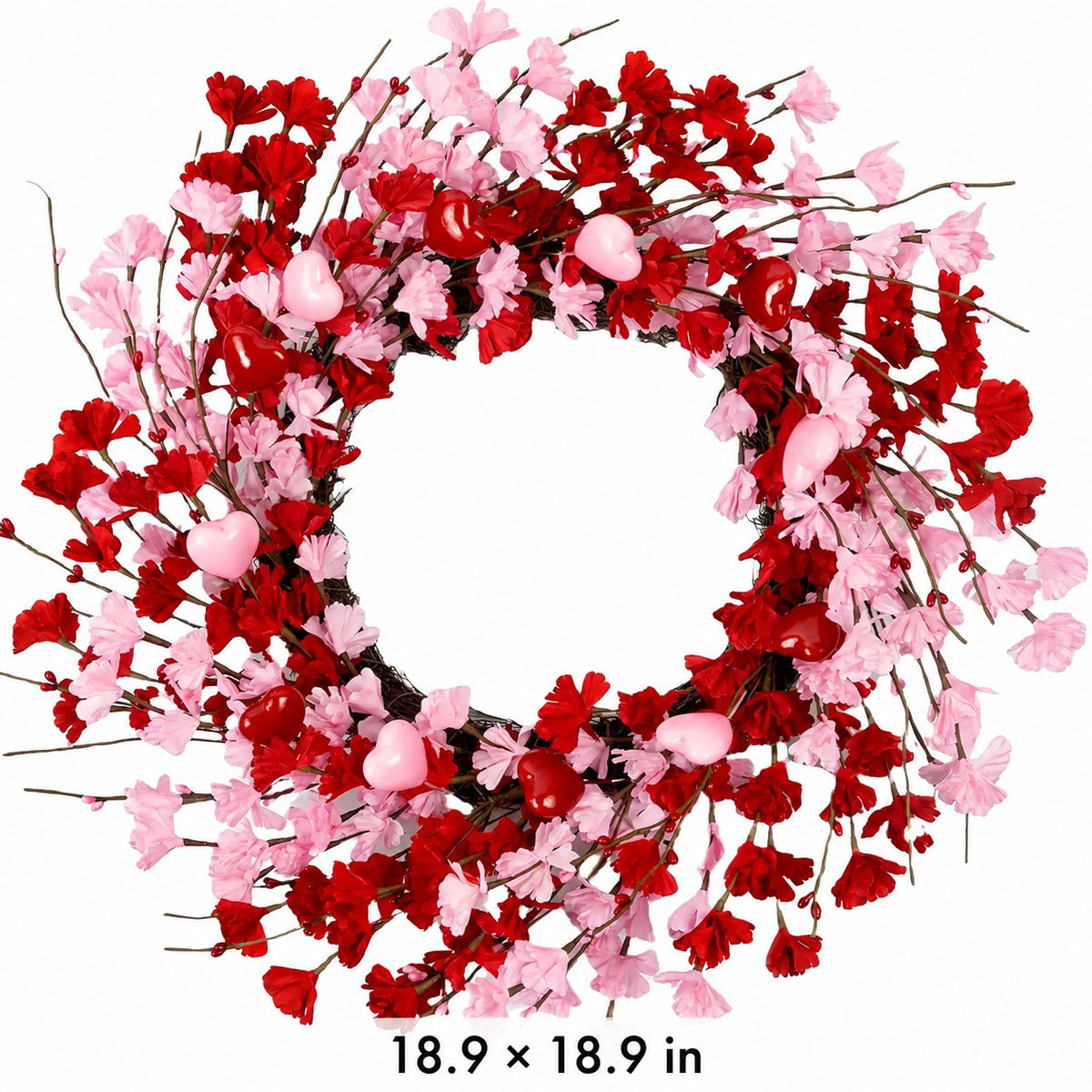 Red & Pink Spring Floral Wreath Collection