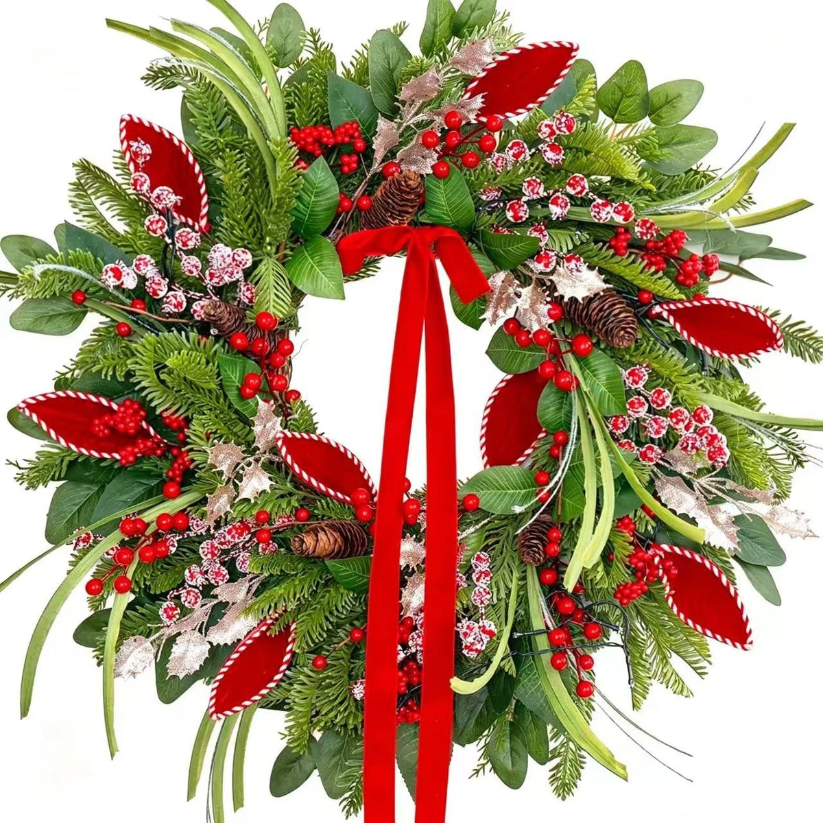 Red Rose Christmas Wreath Collection