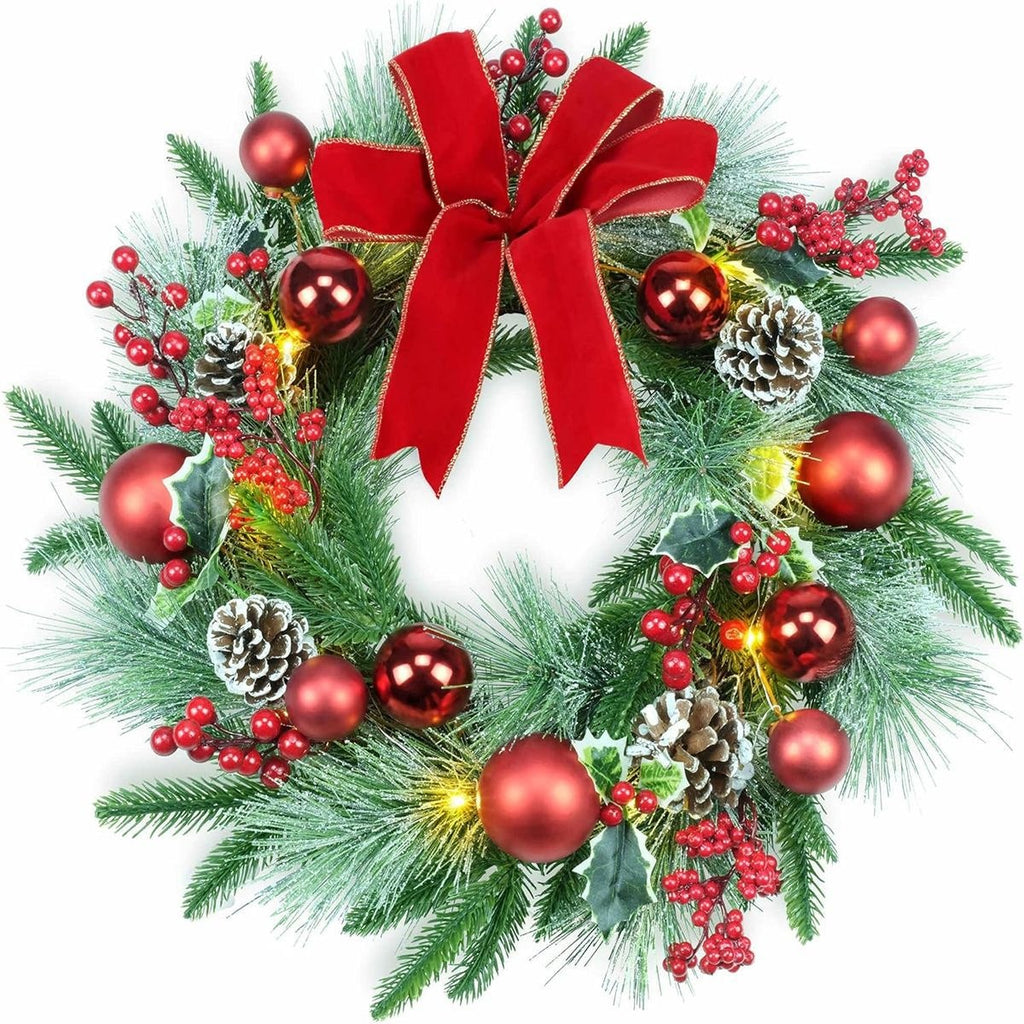 Red Rose Christmas Wreath Collection