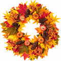 Red Bow, Ornament & Pinecone Christmas Wreath