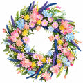 Pastel Tulip & Easter Egg Spring Wreath Collection