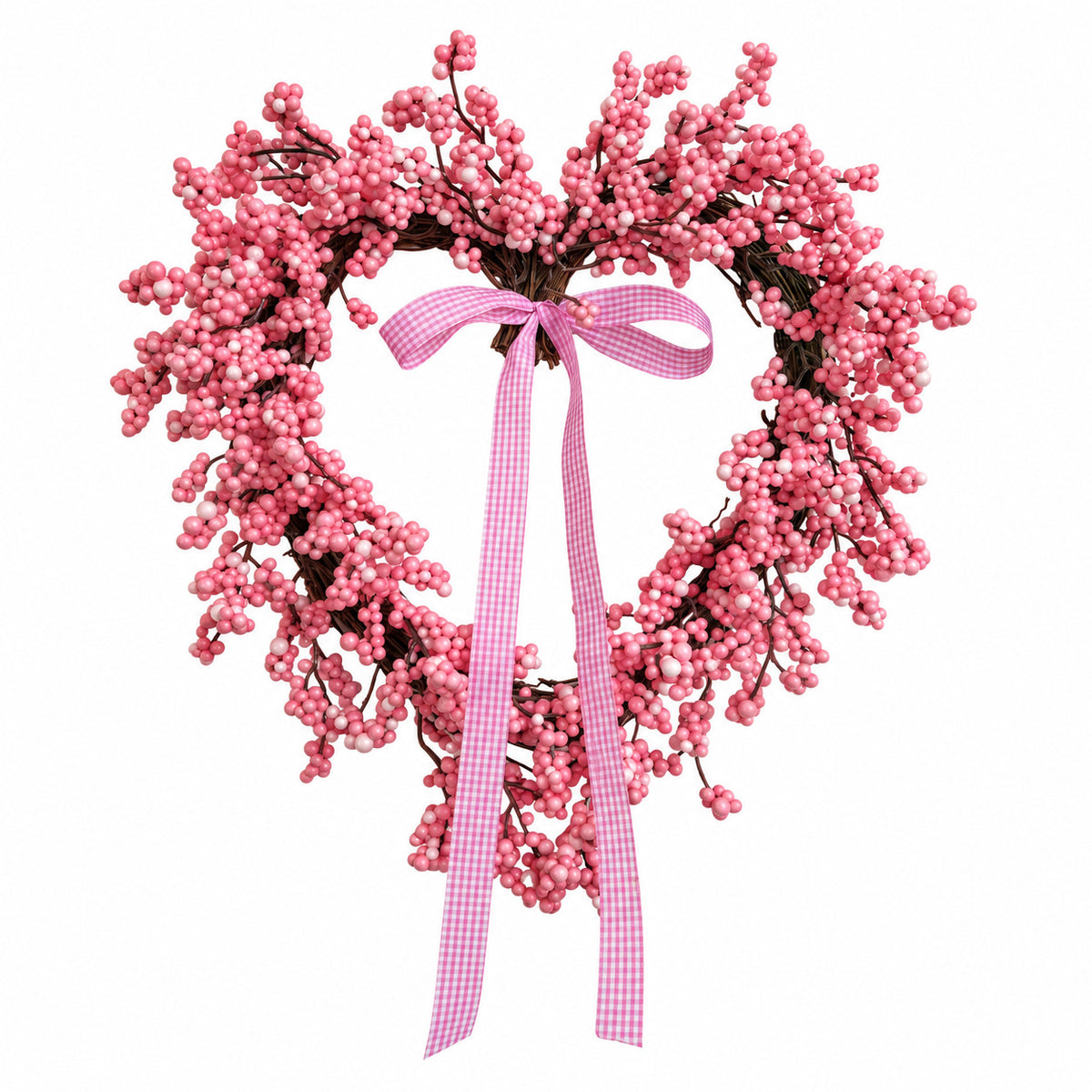 Heart-Shaped Berry & Bow Wreath Collection