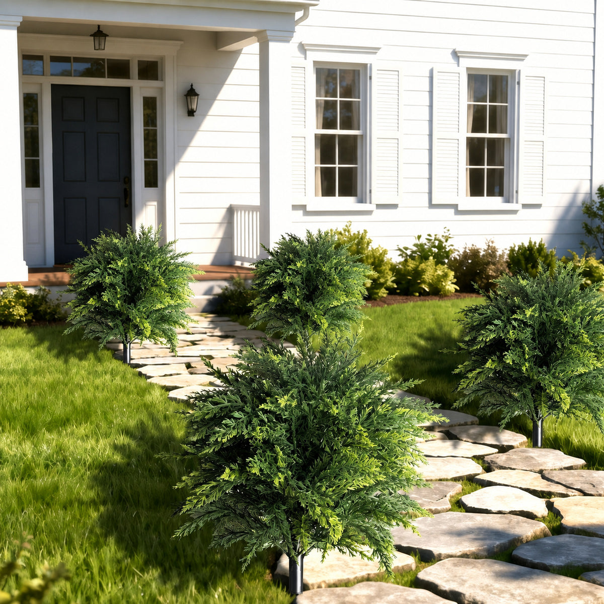 Artificial Pine & Cypress Garden Stake   Evergreen Outdoor Décor | EVERIVELLE artificial flowers and garden décor