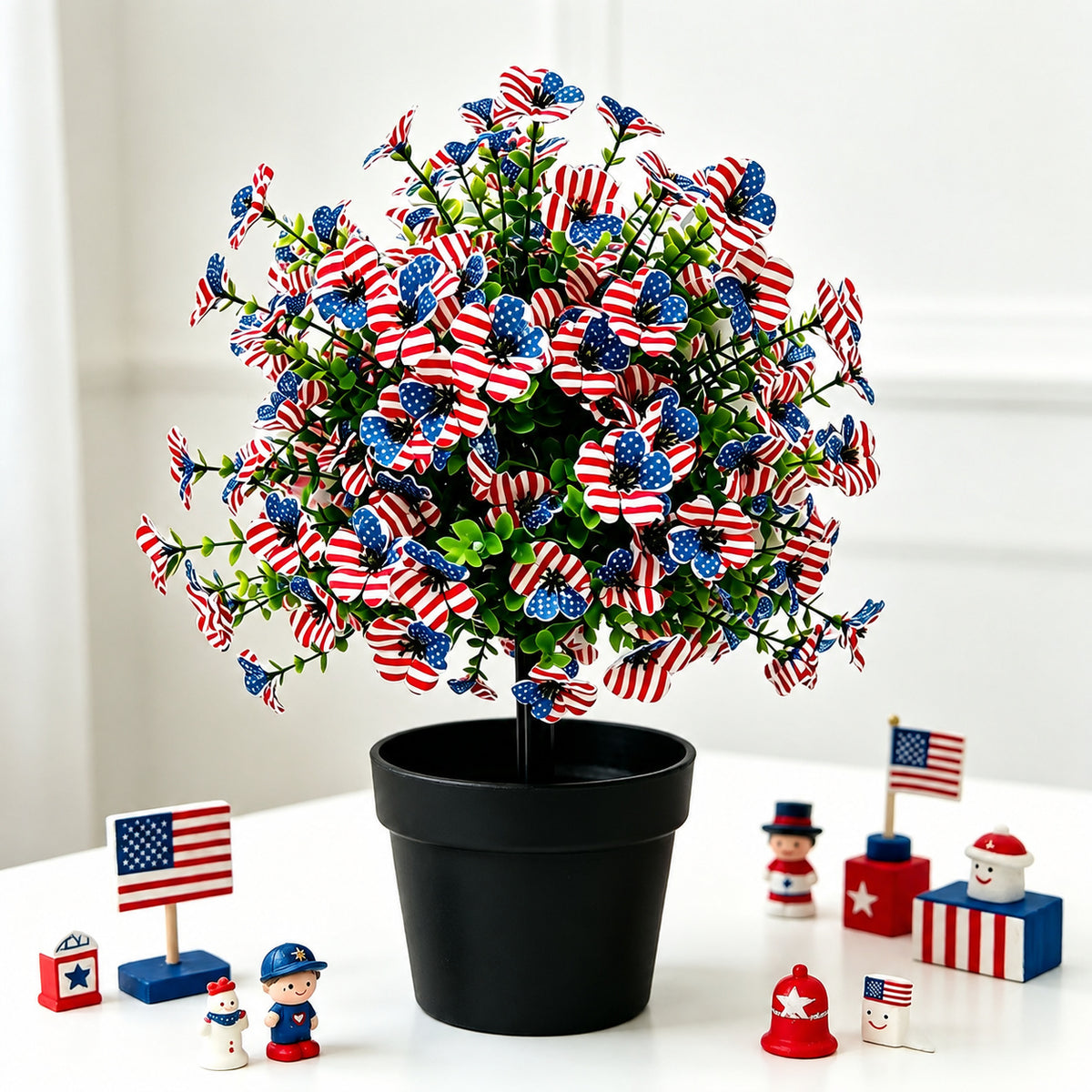 EVERIVELLE Patriotic U.S. Flag Flower Garden Stake