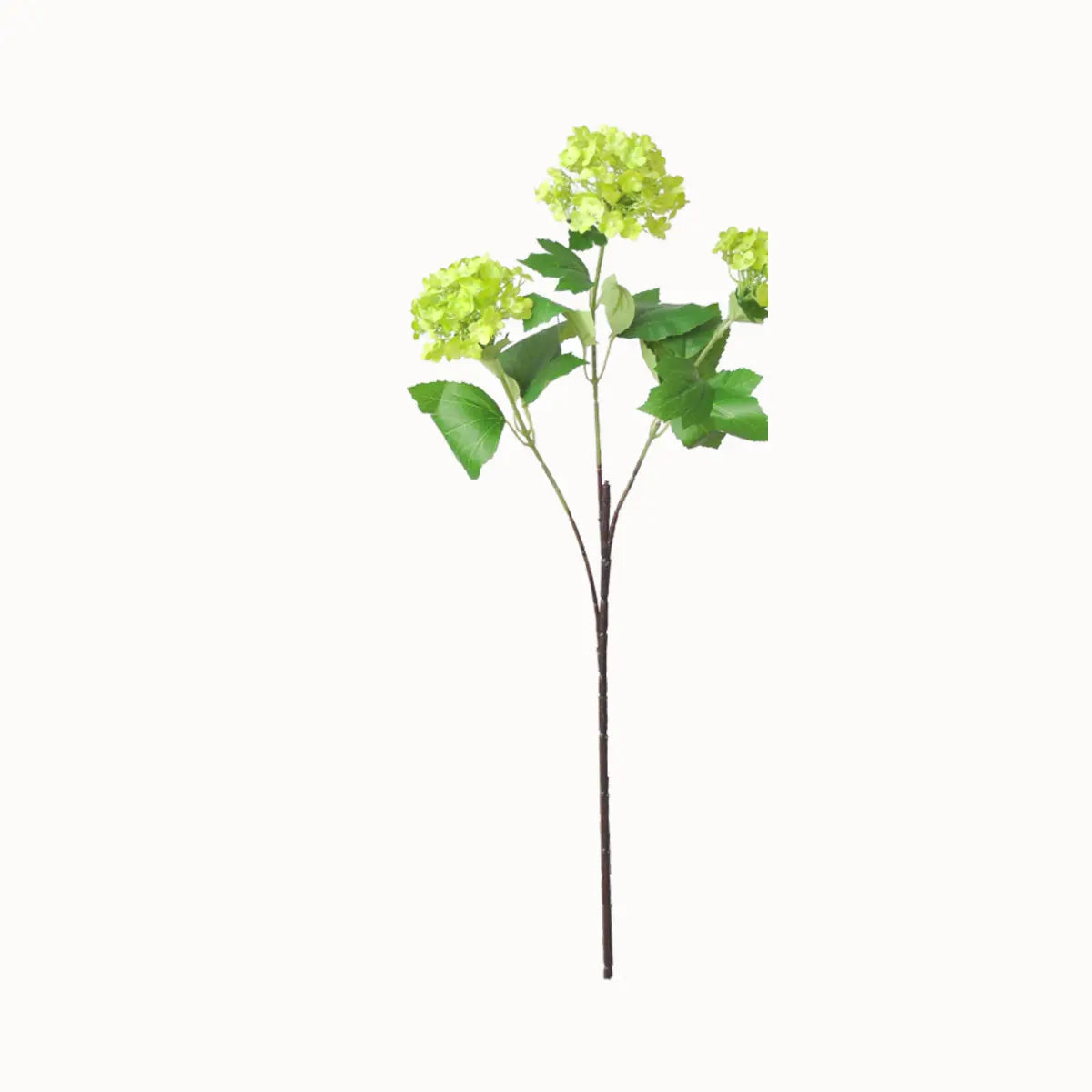 EVERIVELLE Three-Head Artificial Viburnum Snowball Branch