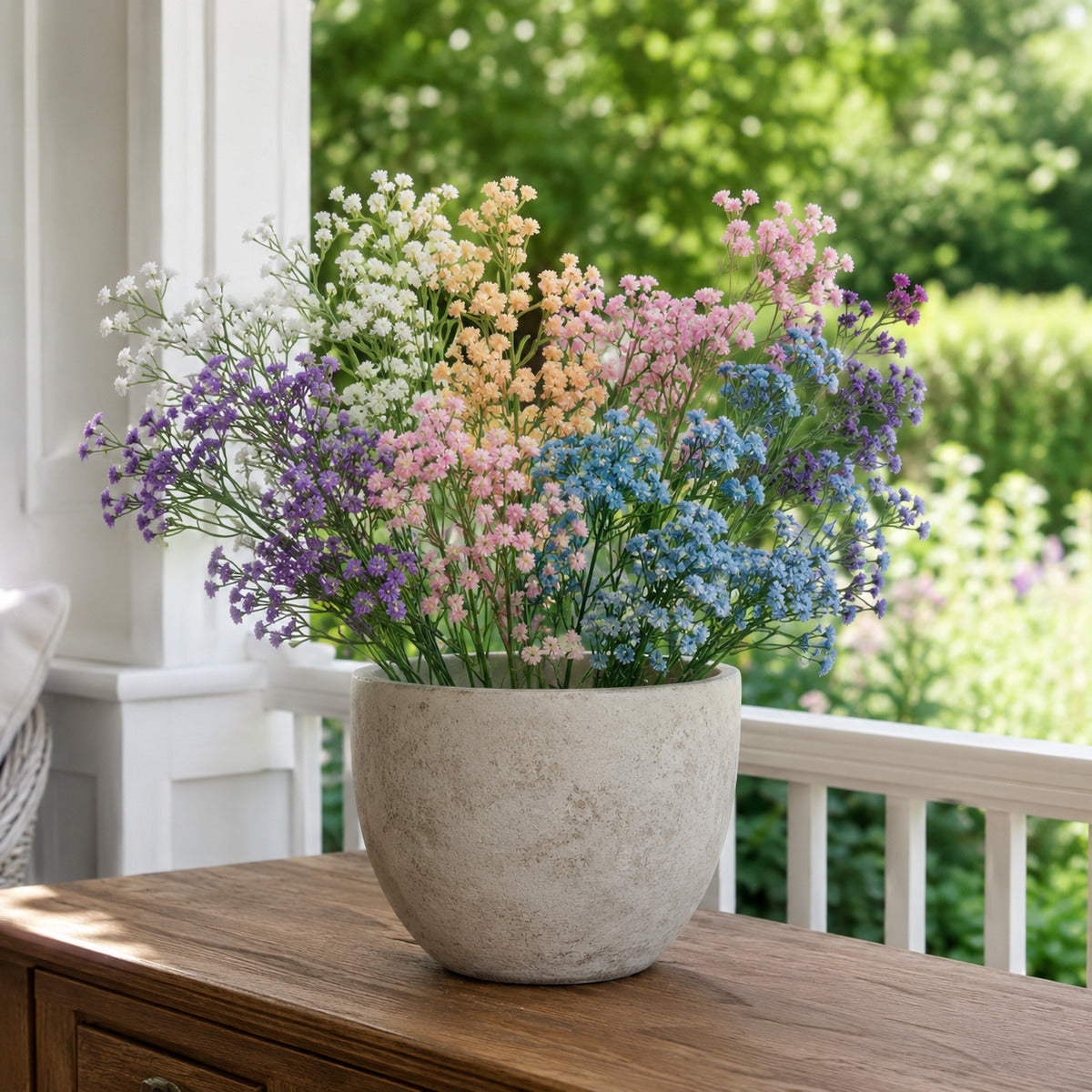 EVERIVELLE Four-Branch Artificial Baby's Breath Stem
