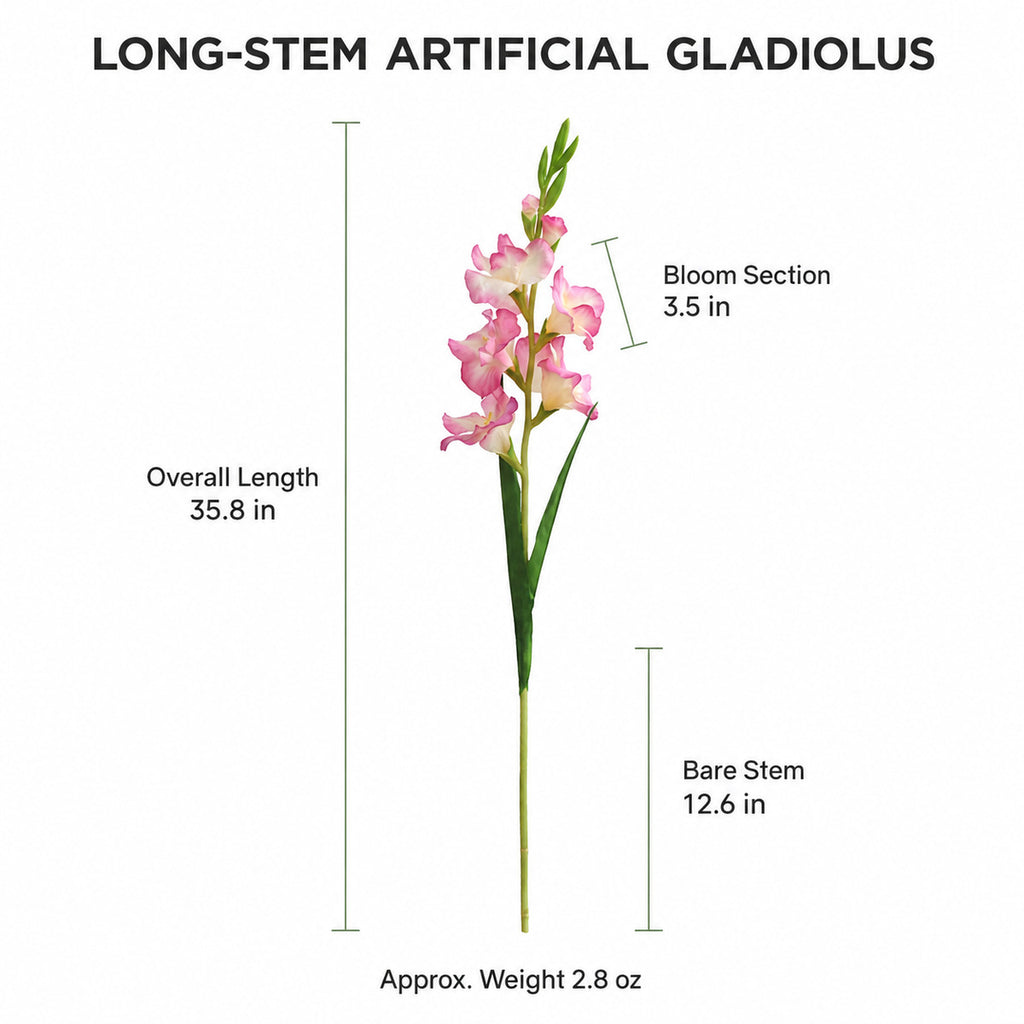 EVERIVELLE 35.8-Inch Artificial Gladiolus Stem