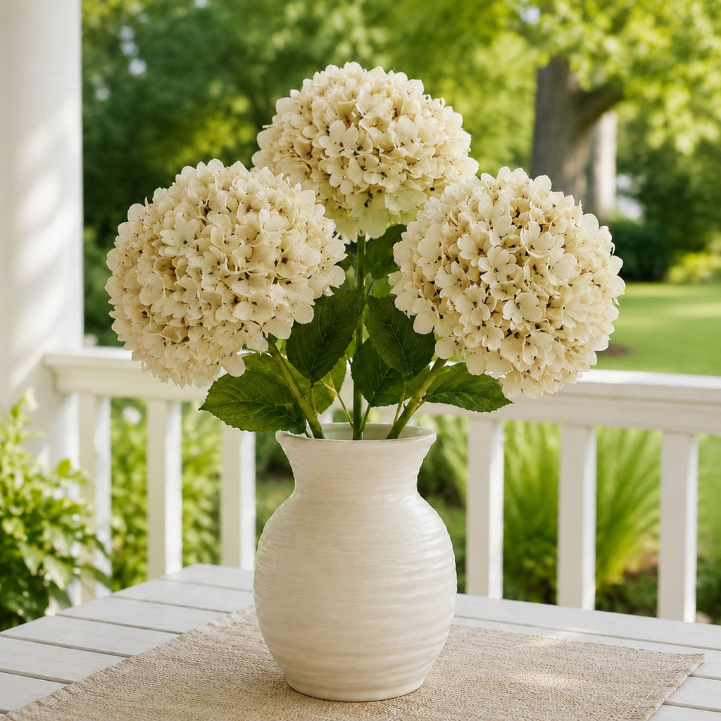 EVERIVELLE 13-Inch Vintage Artificial Hydrangea Stem