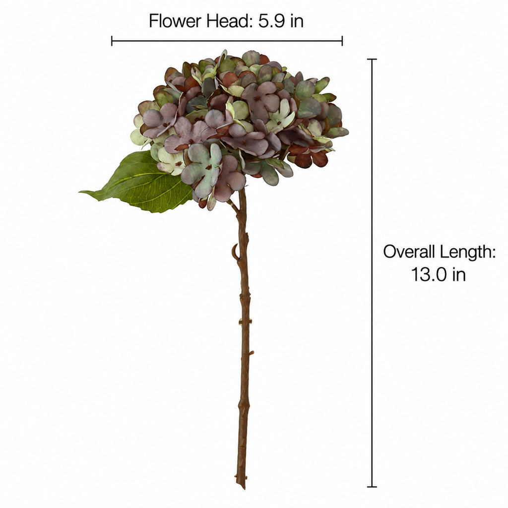 EVERIVELLE 13-Inch Vintage Artificial Hydrangea Stem