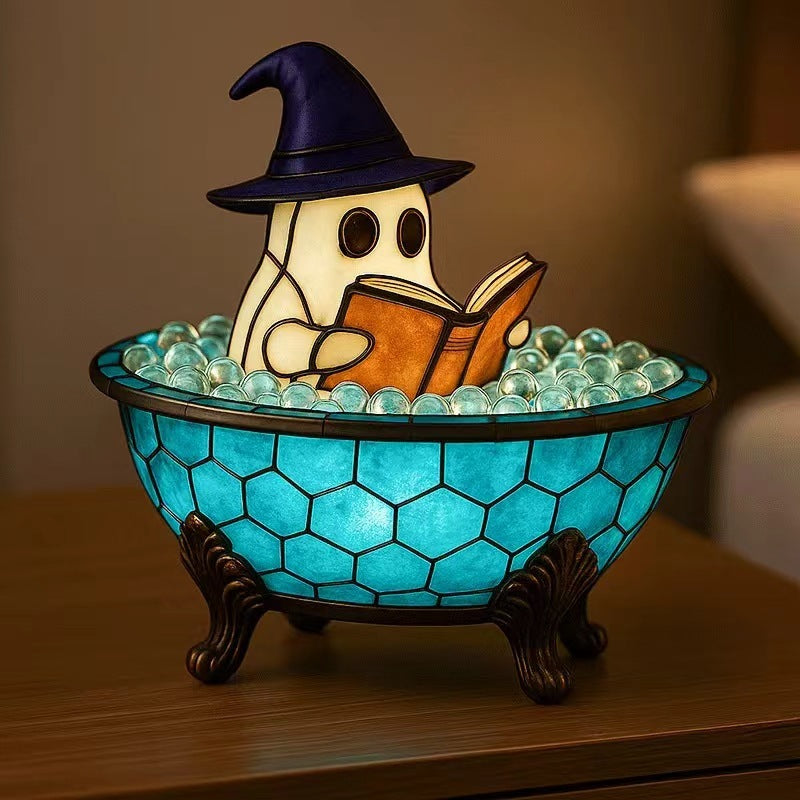 Ghost Reading Book Halloween Accent Lamp Collection