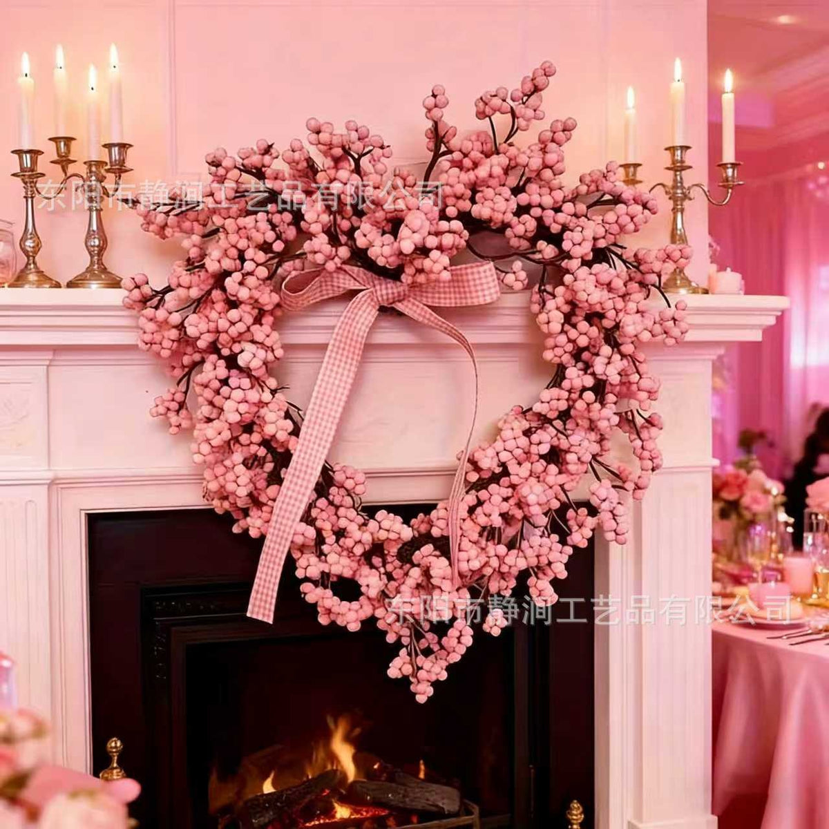 Heart-Shaped Berry & Bow Wreath Collection