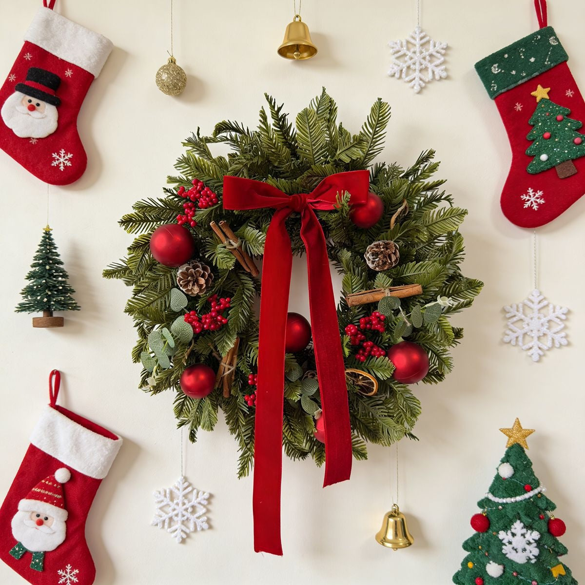 Lemon, Cinnamon & Evergreen Christmas Wreath