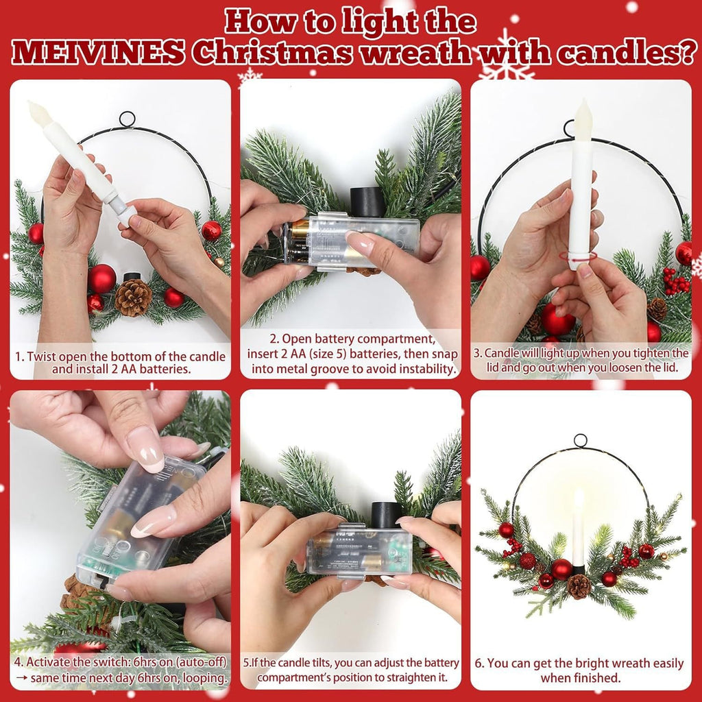Christmas Candle Hoop Wreath Collection