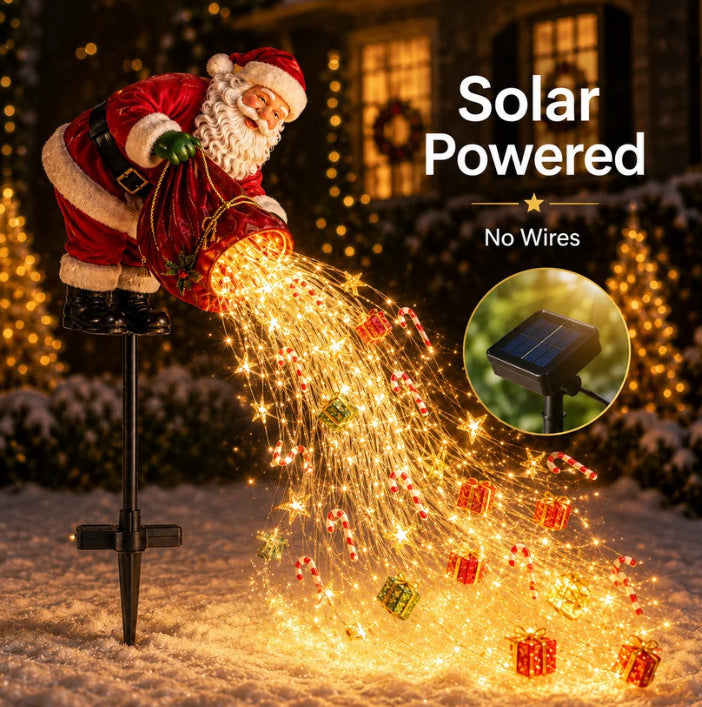 Flowing LED Santa Christmas Garden Light