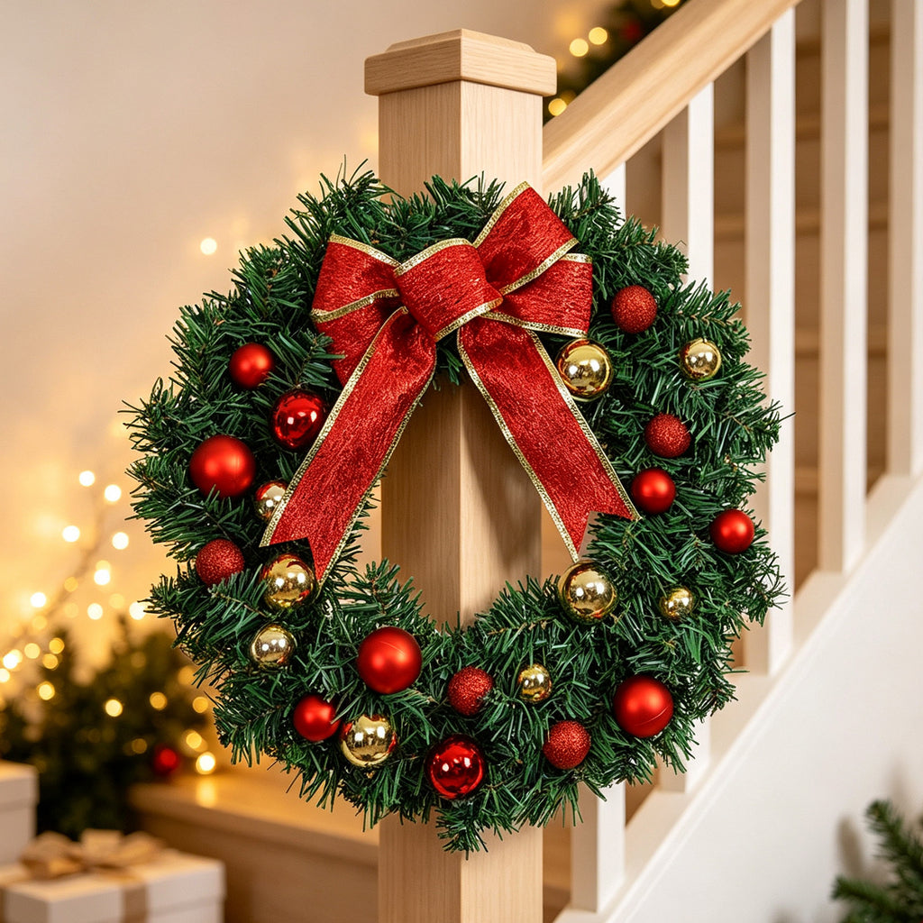 Frosted White Berry & Pinecone Christmas Wreath