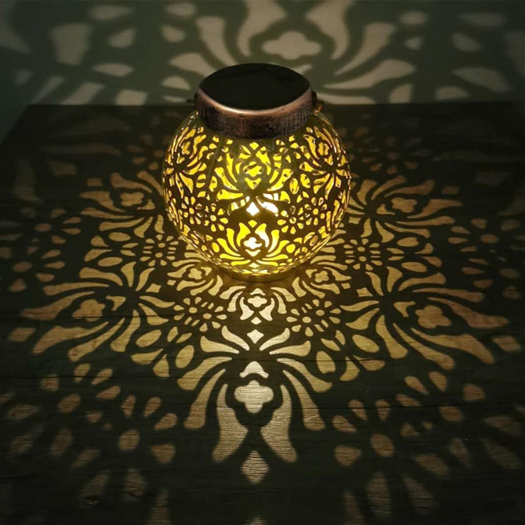 Solar Metal Cutout Lantern