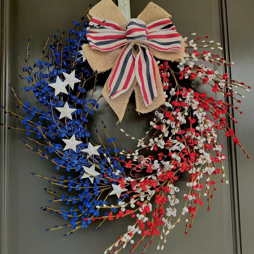 Patriotic Red, White & Blue Berry Wreath
