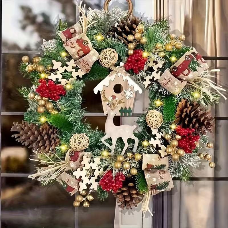 Woodland Reindeer Christmas Wreath