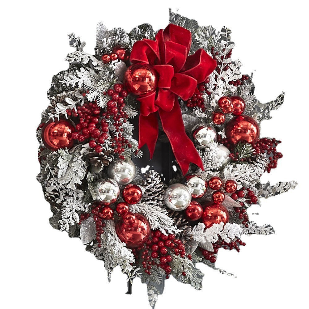Flocked Christmas Wreath, Garland & Swag Collection