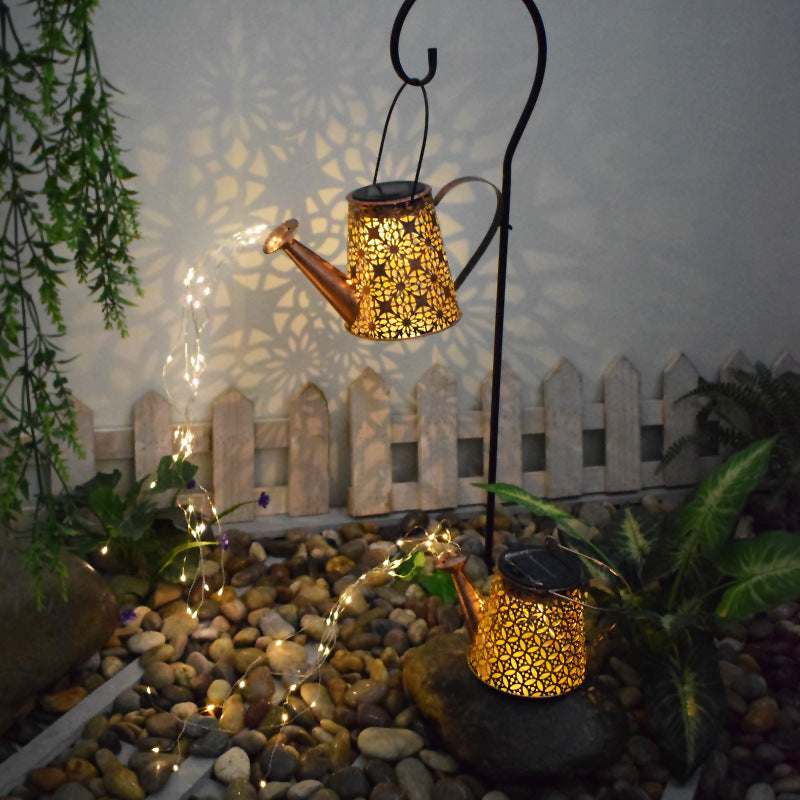 Solar Watering Can Garden Projection Light Collection